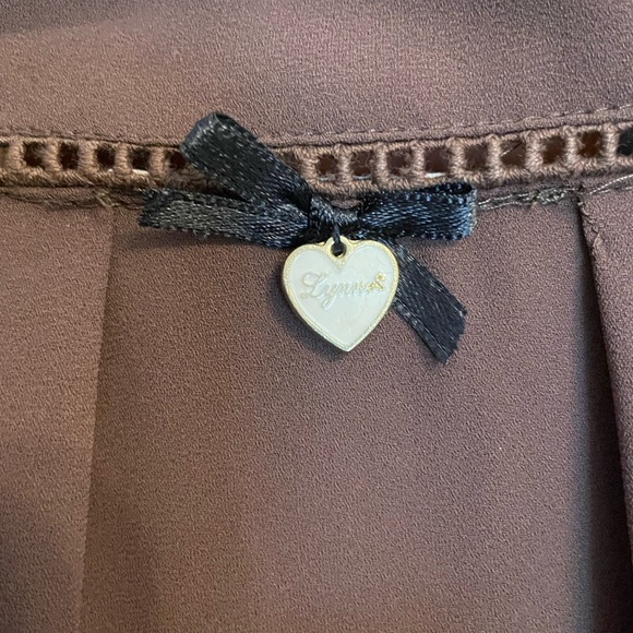 Lynne chocolate brown blouse - Picture 6 of 6